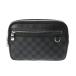  б/у Louis Vuitton LOUIS VUITTON Damier gla Fit Scott mesenja- черный N50018 Damier парусина мужской сумка "почтальонка" 