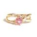 7 номер Swarovski crystal Pinky SILVER925 light rose розовое золото кольцо кольцо женский 