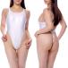 высокий ноги купальный костюм One-piece купальный костюм sexy сделано в Японии T-back боди флуоресценция цвет супер высокий ноги белый женский 