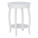 White Round Table with Shelf