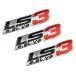 ERPART LS3 6.2L V8 RED Engine Emblems Badges Highly Polished Aluminum Chrome Silver Compatible with GM Performance Chevy Corvette C6 ZR1 Camaro SS RS