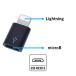 Micro USB ���C�g�j���O �ϊ��A�_�v�^ 2�Z�b�g ���� �}�C�N��b lightning �ϊ��R�l�N�^ �ϊ��� �[�d �f�[�^�]�� Android iphone �֘A�摜5