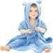 [ARCADY] купальный халат baby Kids празднование рождения ребенок автобус пончо с капюшоном . банное полотенце (se rest голубой, l)