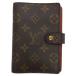  Louis Vuitton LOUIS VUITTON Agenda PM обложка для записной книжки монограмма парусина R20005 Brown Gold металлические принадлежности CA0011 6 дыра 
