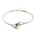  Tiffany Tiffany&amp;Co. двойной Heart крюк браслет кафф SV925 5.1g серебряный K18 750 унисекс 