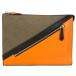  Fendi FENDI Zucca bai цвет клатч кожа парусина 7VA433 AB01 orange хаки унисекс 