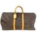  Louis Vuitton LOUIS VUITTON ключ poru55 сумка "Boston bag" монограмма парусина кожа M41424 Brown Gold металлические принадлежности 