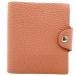  Hermes HERMES лилия s Mini обложка для записной книжки togo*Q печать розовый серебряный металлические принадлежности low ji- женский 
