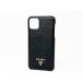  Prada iPhone кейс iPhone 11 Pro MAX кожа safia-no black metallic ru Logo PRADA 1ZH115