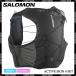  Salomon трейлраннинг рюкзак 4L (500ml soft flask2 шт приложен ) бег лучший SALOMON ACTIVE SKIN 4 SET BLACK/METAL LC2178200