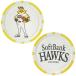  Fukuoka SoftBank Hawks Golf маркер (габарит) Casino chip двусторонний двусторонний пластиковый диаметр 4cm желтый белый 2025 год модели 