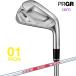 PRGR 2026 �v���M�A 01 �A�C�A�� 5�{�Z�b�g(#6-9,PW) N.S.PRO MODUS3 TOUR 105/115 �X�`�[���V���t�g ���{���K�i