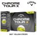  Callaway Хромированный Tour X 360° желтый полоса мяч для гольфа 1 дюжина (12 лампочка )2026