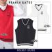 [PREMIUM SALE 40%OFF] Pearly Gates ~PxG эмблема ~ задний 2 уровень Logo мужской V шея поли вязаный лучший =MADE IN JAPAN= 053-6173300/26A[GOLFWAVE-15]