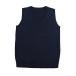 [Blostirno] school vest woman student uniform NEAT V neck going to school for plain easy navy (JP0028NY-XL)