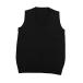 [Blostirno] school vest woman student uniform NEAT V neck going to school for plain easy black (JP0028B-L)