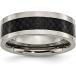 ¹͢ʡICE CARATS Titanium Black Carbon Fiber Inlay 8mm Wedding Band Ring M