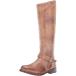 BED STU Womens Glaye Leather Distressed Riding Boots Tan 6 Medium (B M)¹͢