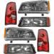 1A Auto Headlight Parking Light Tail Lamp Kit Set of 6 for 03 Chevy Silverado Truck¹͢