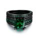 ¹͢ʡFashion jewelry Black Gold Plated Green Or Blue CZ Eternity Band