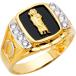���¹�͢���ʡ�FB Jewels 14K Yellow Gold Simulated Onyx San Jude Mens Ring Size 12��