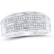 ¹͢ʡJewels By Lux Sterling Silver Mens Round Diamond Wedding Band Ring 1