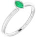 ¹͢ʡSolid Platinum Solitaire Emerald Stackable Wedding Anniversary Ring