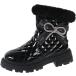 ZYZSTR Women's Snow Boots PU Water Proof Student Snow Boot Winter Fashion Outer Wear Warm Cotton Boot Thick Warm Non-Slip Walking Shoes (Color : Bl