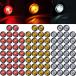 90 Pack 3/4 Inch LED Side Marker Lights Mini Trailer Button Lights Round Signal Lamp 3 LED Sealed Flush Mount Bulb for Boat Lorry Truck Pickup Bus