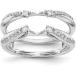 14K White Gold Lab Grown Diamond Ring Guard - Ring Size 7.0-4.7gm¹͢