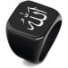 ¹͢ʡIslamic Allah God Stainless Steel Polished Black Signet Ring for Men