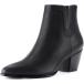 LISYIIZ Women's Ankle Boots with Mid Block Heel Pointed Toe Leather Dress Boots Fashion V-Cut Opening Rear Zipper Fall Ankle Booties¹͢