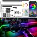 Jushope Interior Car LED Strip Lights  Acrylic LED Lights for Car with Dynamic Dreamcolor Chasing  10 in 1 Car Ambient Lighting Kits  176 inches 61