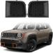 Textured Black Bumper Bezel Cover Grille Compatible with 2015 2016 2017 Je ep Renegade Latitude North Sport Front Left and Right Bumper Grille Beze