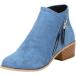 Women's Fashion Girls Solid Sewing Thick Zipper Ankle Short Boots Bootie Shoes Boots for Women High Heel Wide (Blue  11)¹͢