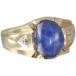 �y���s�A���i�zGEMS&amp;JEWELLERY 14k Gold Men's Star Sapphire Ring  Solid 925 Sterling