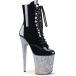 PROMI High Heels 20cm Low Boots Pole Dancing Short Boots-Silver||46¹͢