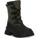 Steve Madden Womens Trench Leather Combat & Lace-up Boots Green 11 Medium (B M)¹͢