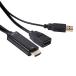 Club3D HDMI Male �I�X to DisplayPort 1.1 Female ���X �A�N�e�B�u �A�_�v�^ USB���d�t�� 4K@30Hz