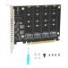 M.2 PCIE адаптор, адаптор карта 4 порт M.2 NVMeSSD из PCIEX16M ключ твердый Drive конвертер Leader повышение карта (ph4