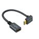 Twozoh угол имеется Mini HDMI-HDMI адаптор кабель 0.2M нейлон сборник комплект нисходящий угол 90° Mini HDMI-HDMI удлинение кабель 3D/4