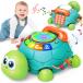 MAVEKID многофункциональный высокий высокий черепаха младенец игрушка развивающая игрушка 1 лет 2 лет звук . свет палец . тренировка .. развитие цвет .. животное .. тамбурин без тарелочек музыкальные инструменты младенец игрушка 