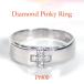 Pt900 0.07ct бриллиант Cross дизайн булавка кольцо для ключей бесплатная доставка платина амулет популярный сверху товар маленький палец кольцо женский diamond большой Across 10 знак .GUR1235