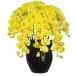  artificial flower. . butterfly orchid trad pot .L( large ) size -10ps.@./ yellow color photocatalyst air cleaning art flower 