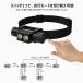 LED�w�b�h���C�g �[�d�� �񂩂� 2�� 3���[�h SOS ���E�� �h�� IP65 USB �ŋ����[���� ��ނ� �W�� �����d�� ��N�ۏ� HL-02A �֘A�摜3