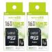 [2 шт. комплект ] microSD карта 16GB дешевый товар адаптор есть L-B16MSD10-U1 Class10 LAZOS microSDHC