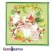 .книга@ носовой платок Moomin Mini носовой платок сад party сделано в Японии зеленый примерно 15×15cm 06047