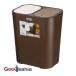 as bell мусорная корзина ru clair минут другой .. inserting крышка имеется 15L(7.5L×2) примерно 29.4×21.4×33.8cm Brown 6231