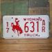 WYOMING american б/у номерная табличка wa Io ming. жестяная пластина табличка 
