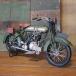  Vintage мотоцикл мотоцикл GREEN жестяная пластина. игрушка интерьер 